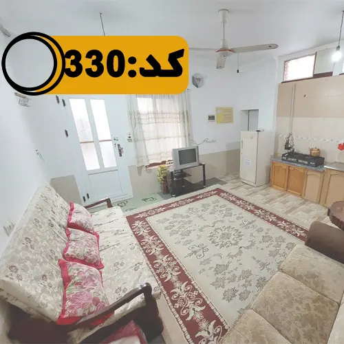 اتاق پذیرایی و آشپزخانه با پنکه آپارتمان در بهشهر 489752558